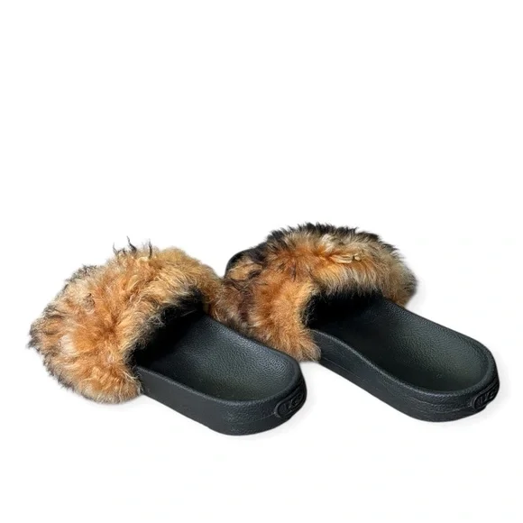 UGG Royale Camel Toscana Fur Fluffie Slide Slippers, sz 8 - Picture 10 of 11